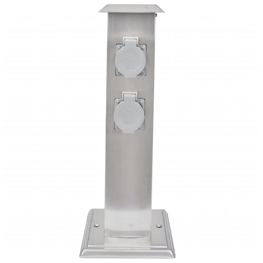 Στύλος Πρίζας Κήπου από Ανοξείδωτο Ατσάλι