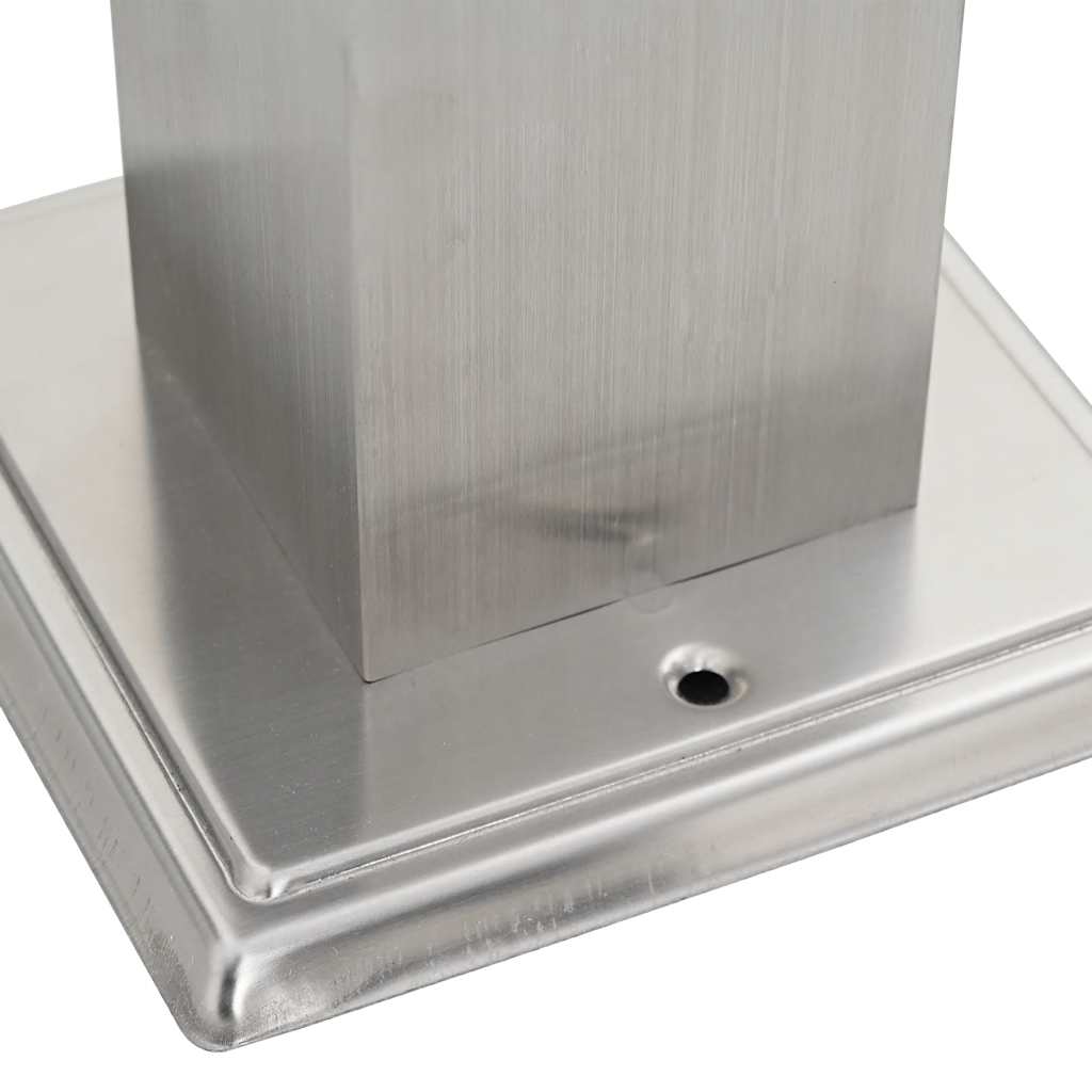 Στύλος Πρίζας Κήπου από Ανοξείδωτο Ατσάλι με Χρονοδιακόπτη