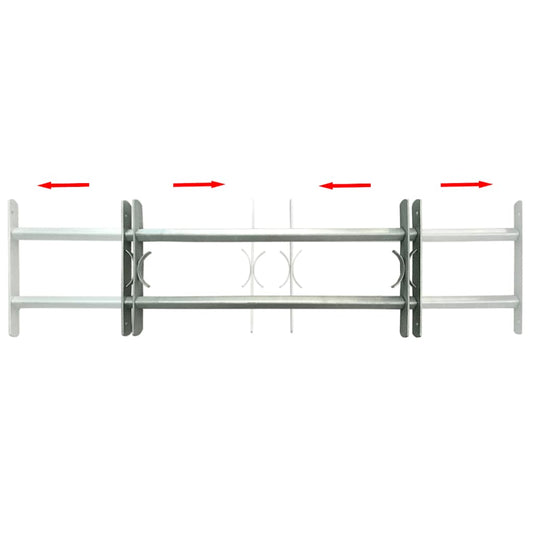 Κάγκελα Παραθύρων Ασφαλείας Ρυθμιζόμενα με 2 Μπάρες 500-650 χιλ.