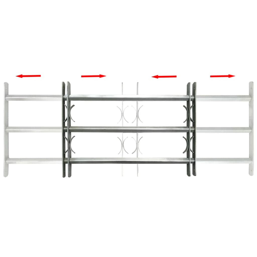 Κάγκελα Παραθύρων Ασφαλείας Ρυθμιζόμενα με 3 Μπάρες 1000-1500 χιλ.