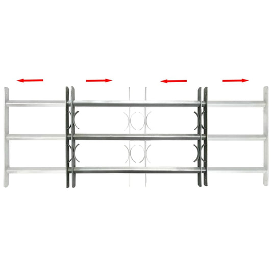 Κάγκελα Παραθύρων Ασφαλείας Ρυθμιζόμενα με 3 Μπάρες 1000-1500 χιλ.