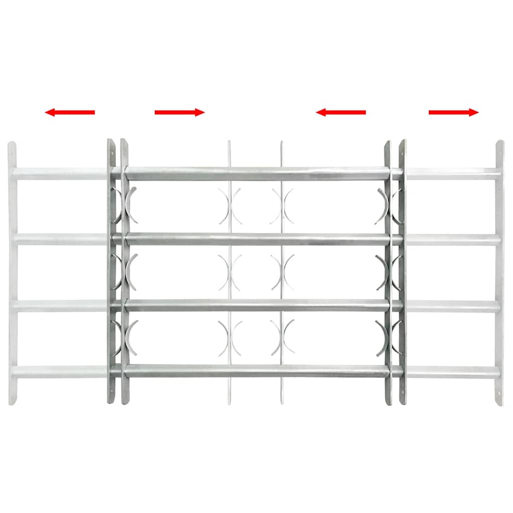 Κάγκελα Παραθύρων Ασφαλείας Ρυθμιζόμενα με 4 Μπάρες 700-1050 χιλ.