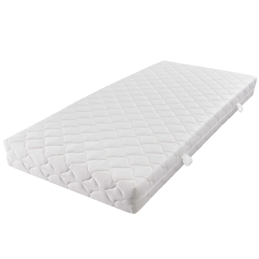 vidaXL Κρεβάτι Μαύρο 180 x 200 εκ. Μεταλλικό με Στρώμα