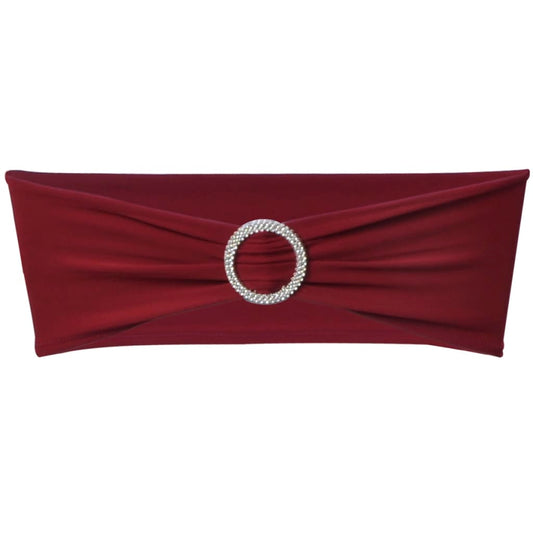 Κορδέλα Καρέκλας Εκδηλώσεων Διακοσμητική 25 τεμ. Μπορντό με Αγκράφα