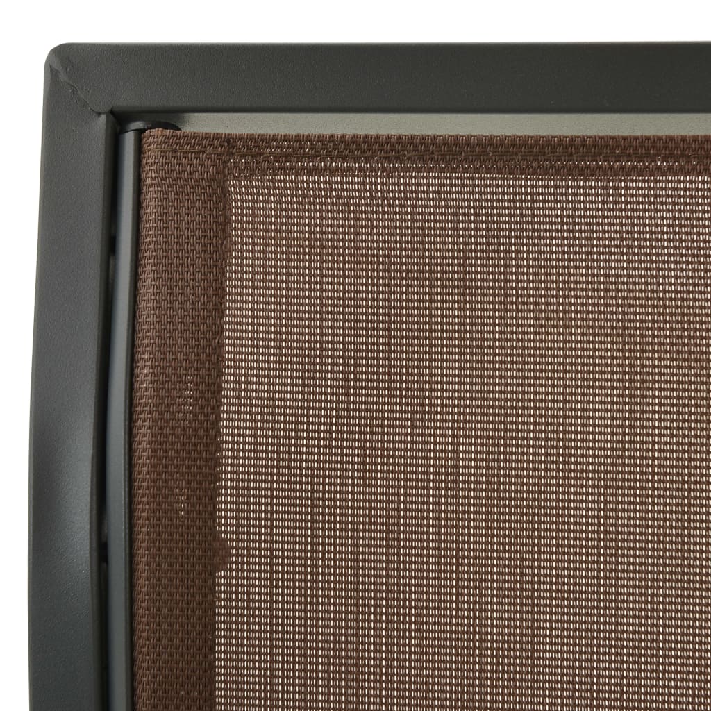 vidaXL Παγκάκι Κούνια Κήπου Χρώμα Coffee με Σκίαστρο