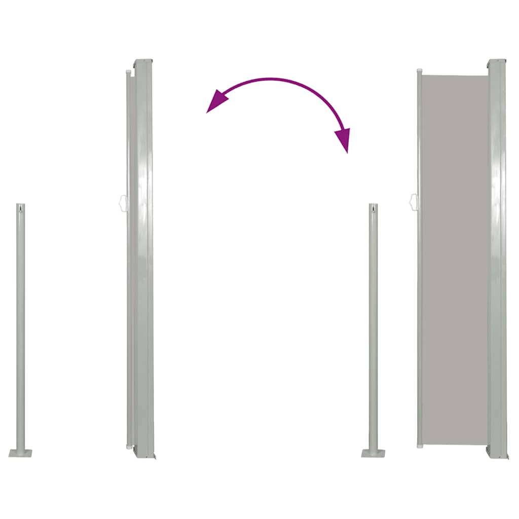 vidaXL Σκίαστρο Πλαϊνό Συρόμενο Βεράντας Γκρι 160 x 300 εκ.