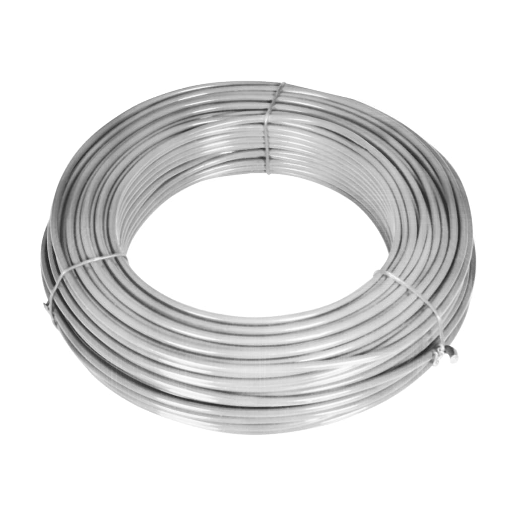 vidaXL Συρματόπλεγμα 25 x 0,8 μ. Γαλβανισμένο Ατσάλι + Στύλοι/Βάσεις
