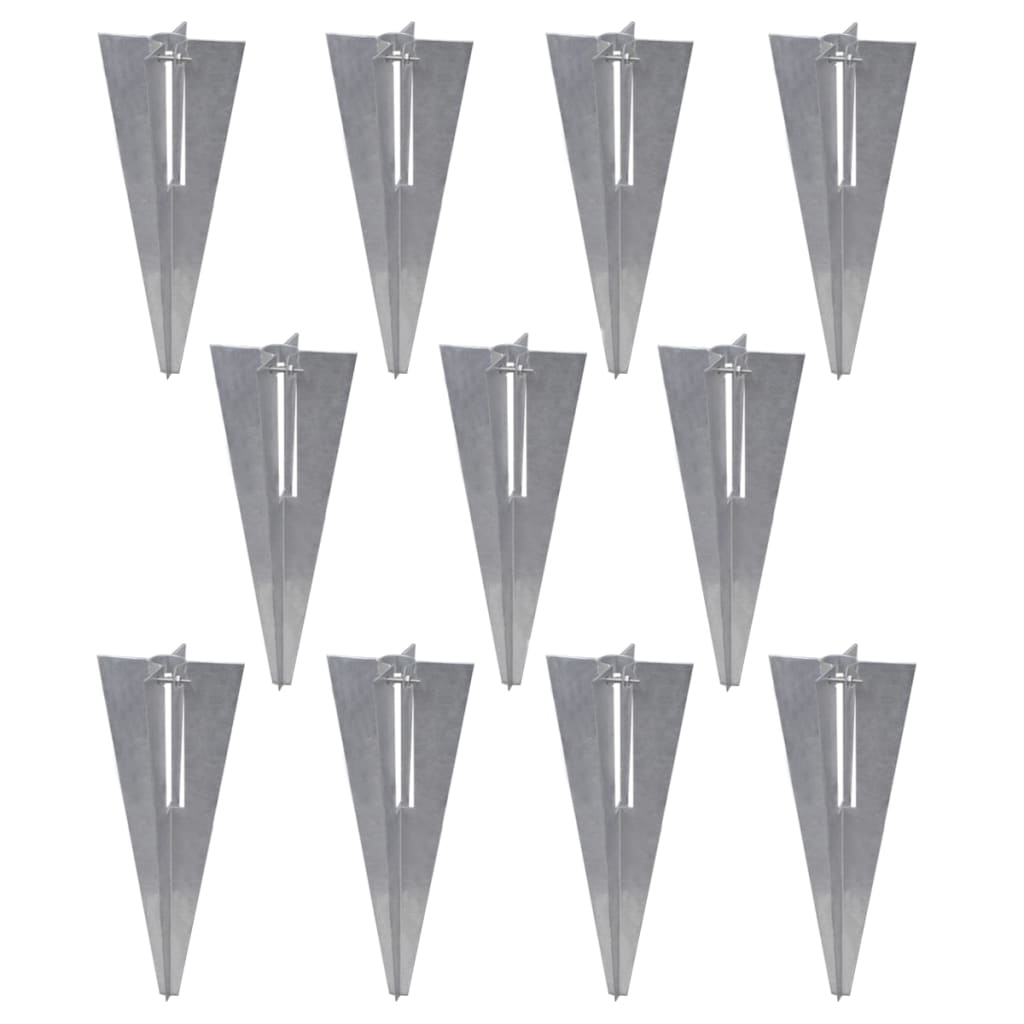 vidaXL Συρματόπλεγμα 25 x 1,25 μ. Γαλβανισμένο Ατσάλι + Στύλοι/Βάσεις