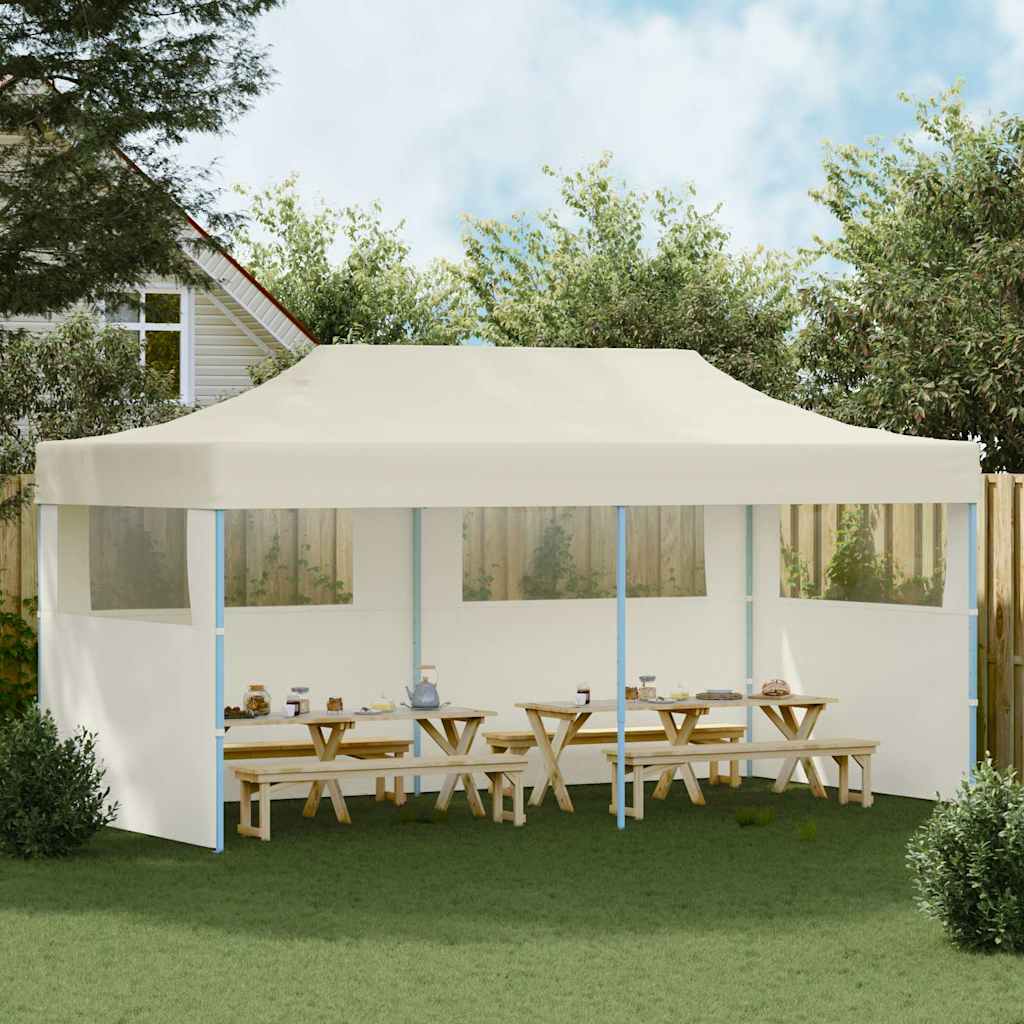 vidaXL Τέντα Εκδηλώσεων Pop-up Πτυσσόμενη Κρεμ 3 x 6 μ.