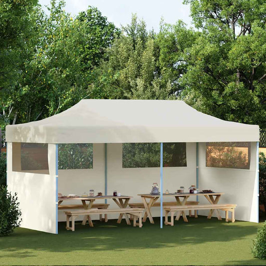 vidaXL Τέντα Εκδηλώσεων Pop-up Πτυσσόμενη Κρεμ 3 x 6 μ.