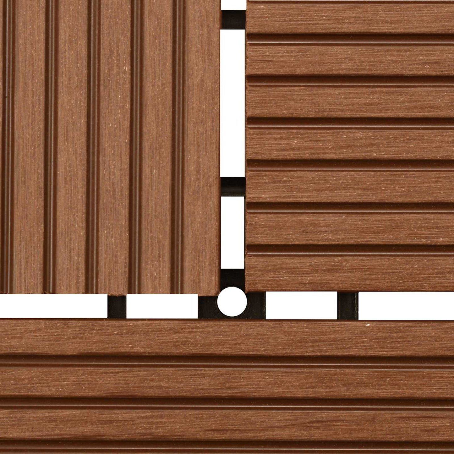 vidaXL Πλάκα Κατασκευής 11 pcs Καφέ 30 x 30 cm WPC