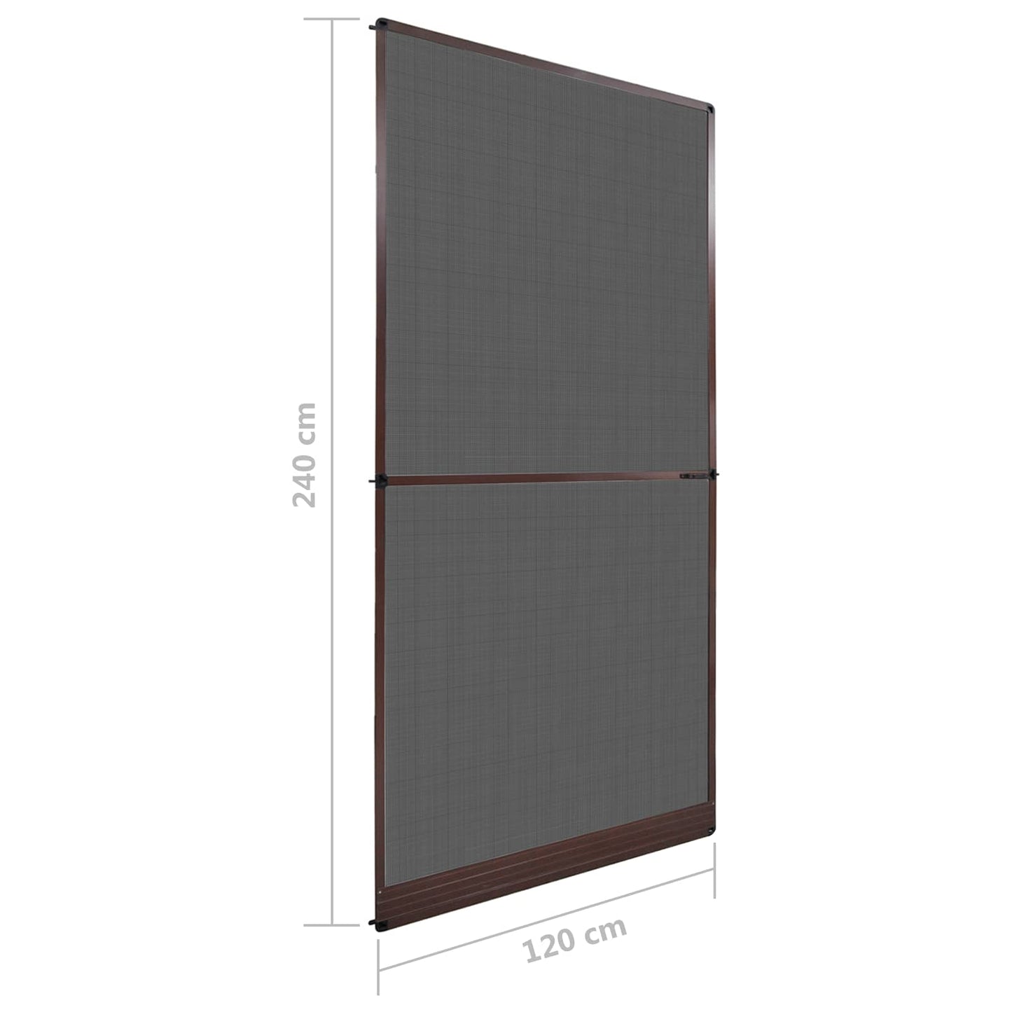 vidaXL Ανοιγόμενη Οθόνη Εντόμων Καφέ και Μαύρο 120 x 240 cm