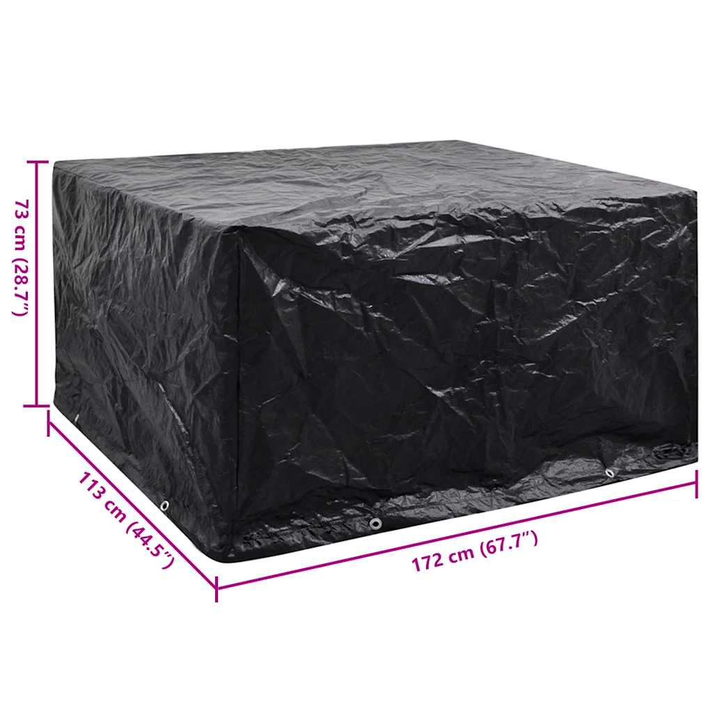 vidaXL Κάλυμμα Επίπλων Κήπου με 8 Κρίκους 172 x 113 x 73 εκ.