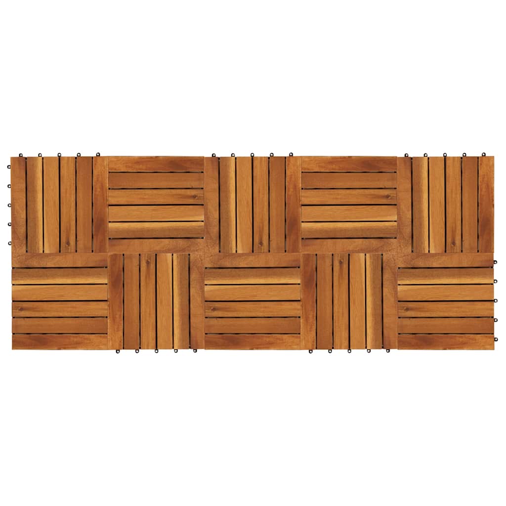 Πλακάκια Deck 10 τεμ. Κάθετο Σχέδιο 30 x 30 εκ. από Ξύλο Ακακίας