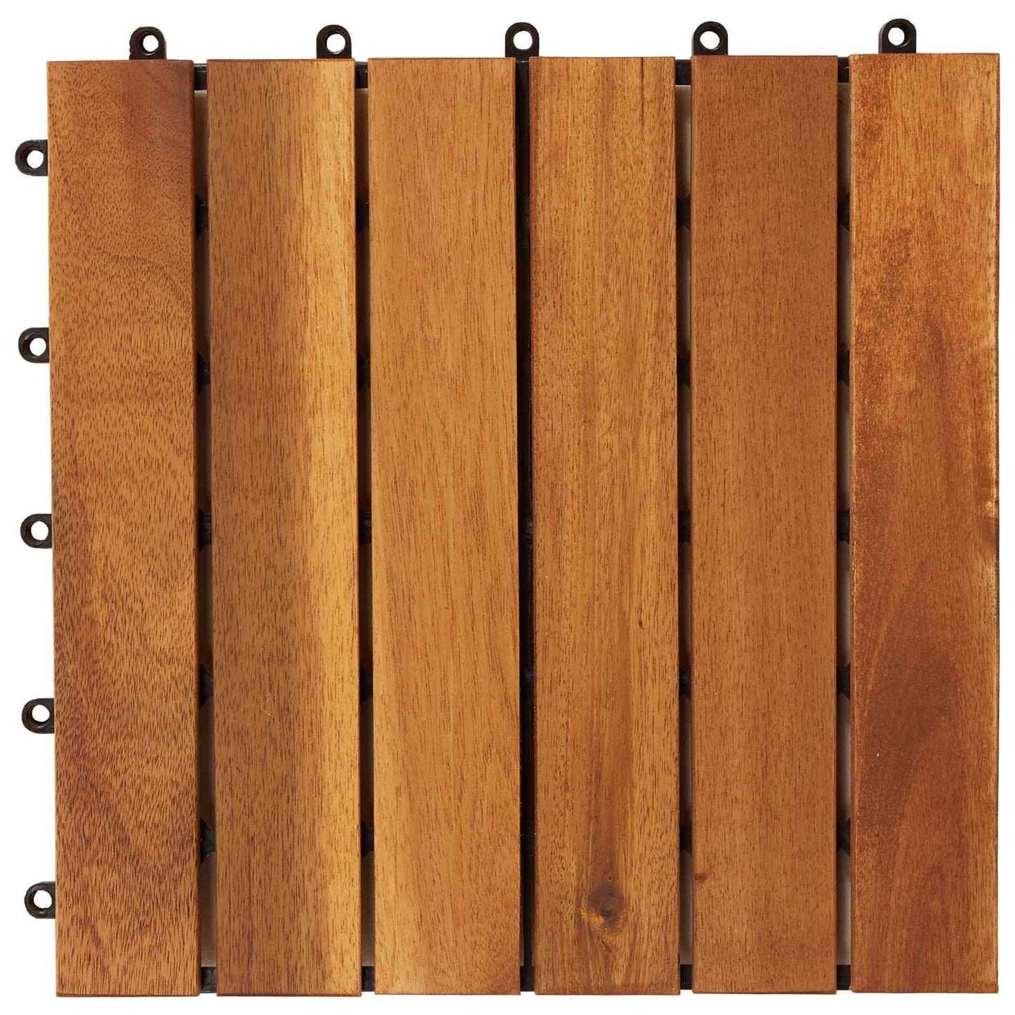 vidaXL Πλάκα Κατασκευής 10 pcs Καφέ 30 x 30 cm Ξύλο Ακακίας