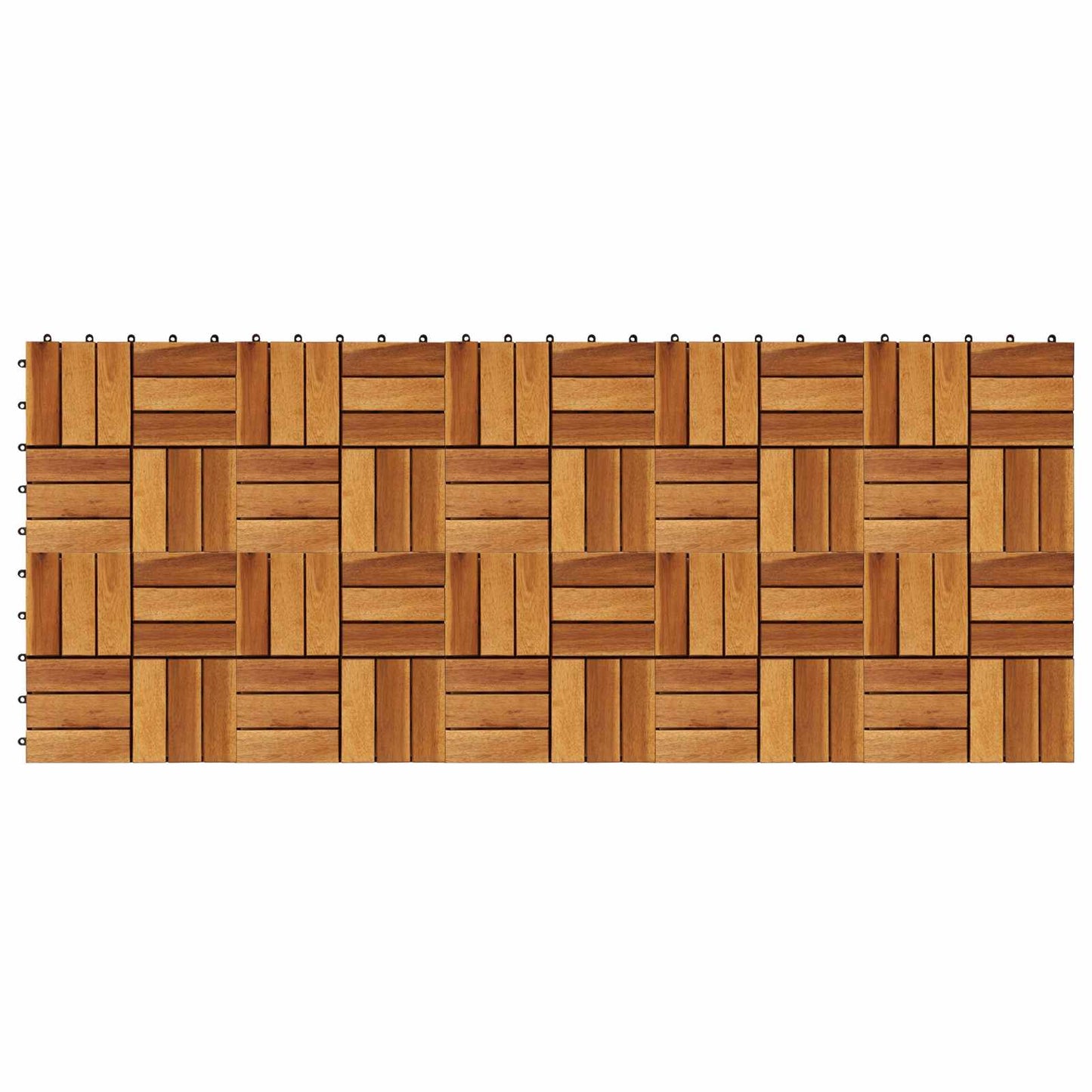 vidaXL Πλάκα Κατασκευής 10 pcs Καφέ 30 x 30 cm Ξύλο Ακακίας