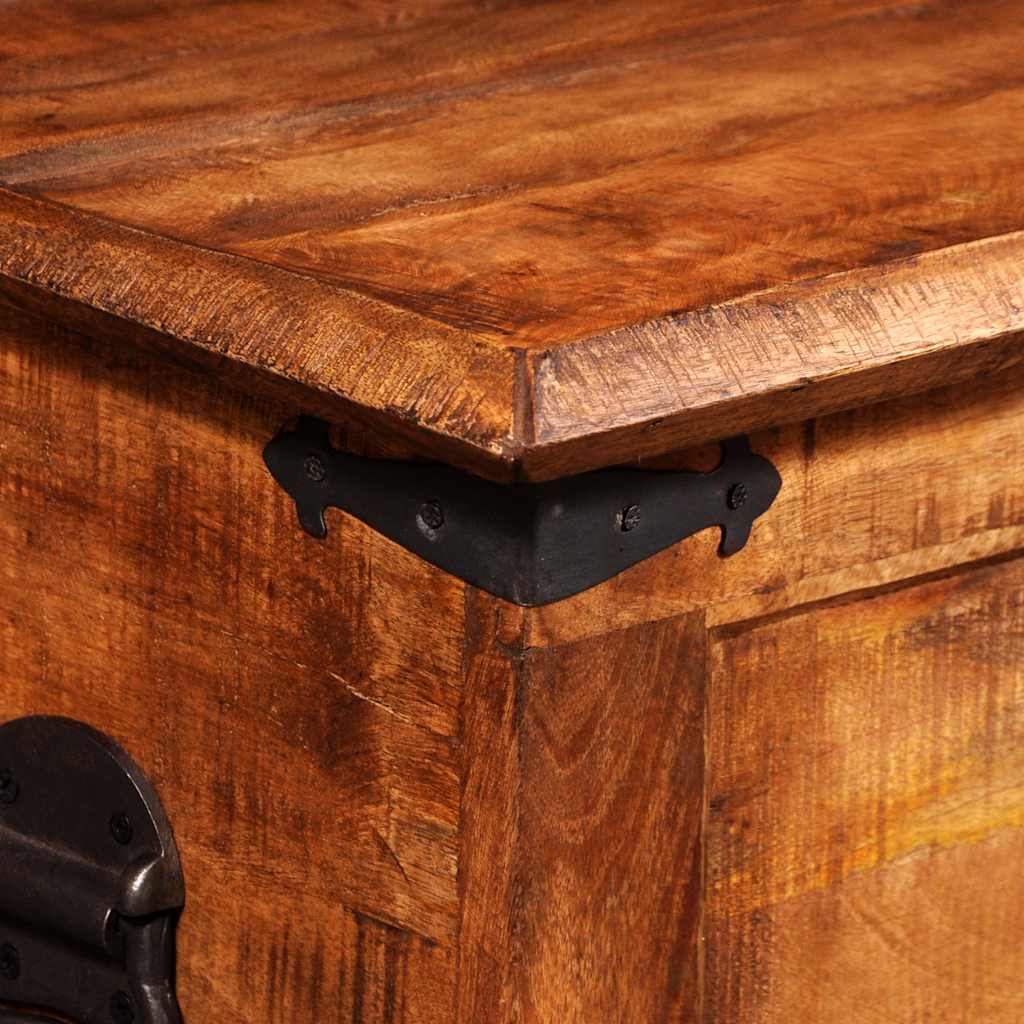 vidaXL Μπαούλο Αποθήκευσης από Ακατέργαστο Ξύλο Μάνγκο