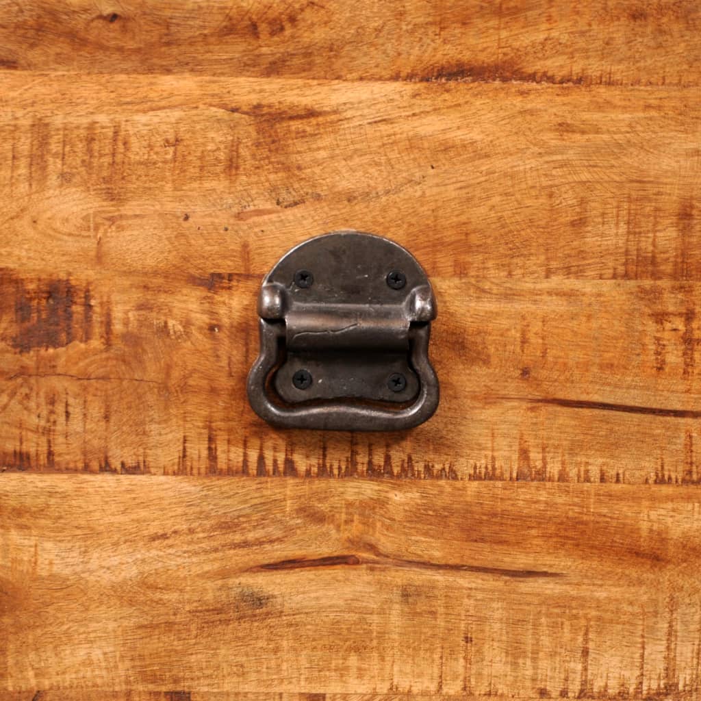 vidaXL Μπαούλο Αποθήκευσης Τετράγωνο από Ακατέργαστο Ξύλο Μάνγκο