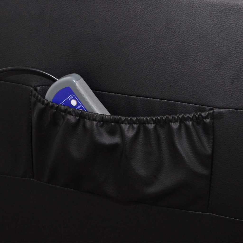 vidaXL Πολυθρόνα Μασάζ Μαύρη από Συνθετικό Δέρμα