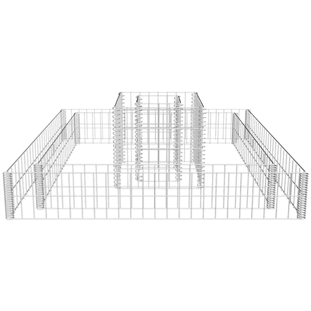 vidaXL Συρματοκιβώτιο Γλάστρα 120 x 120 x 20 εκ. Γαλβανισμένος Χάλυβας