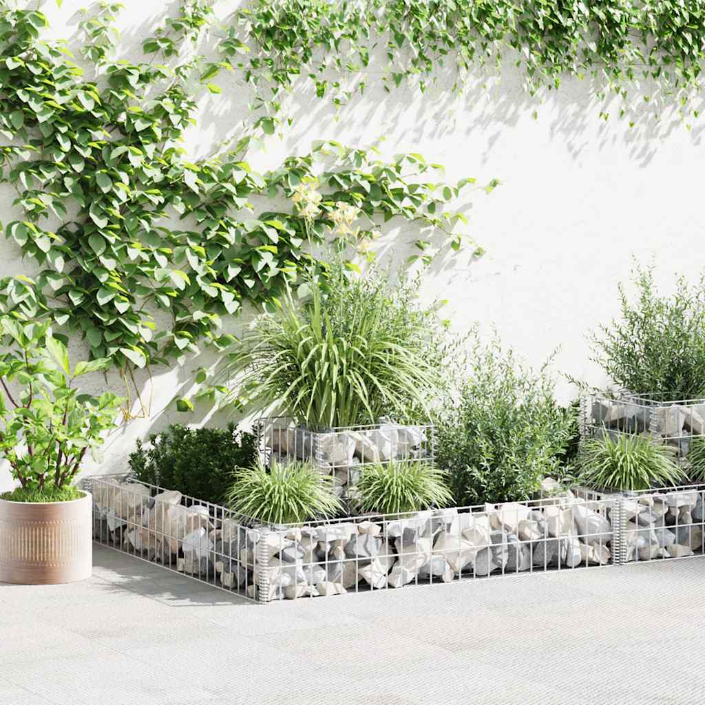 vidaXL Συρματοκιβώτιο Γλάστρα 120 x 120 x 20 εκ. Γαλβανισμένος Χάλυβας