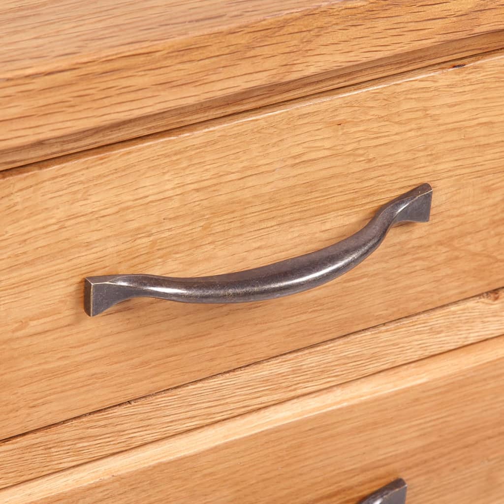 vidaXL Κομοδίνο με 3 Συρτάρια 40 x 30 x 54 εκ. από Μασίφ Ξύλο Δρυός