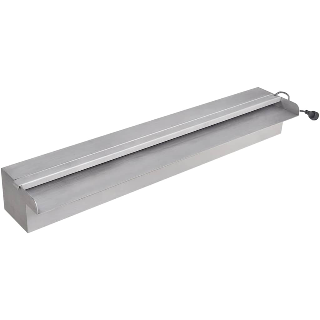 Σιντριβάνι Πισίνας Ορθογώνιο με LED 60 εκ. από Ανοξείδωτο Ατσάλι