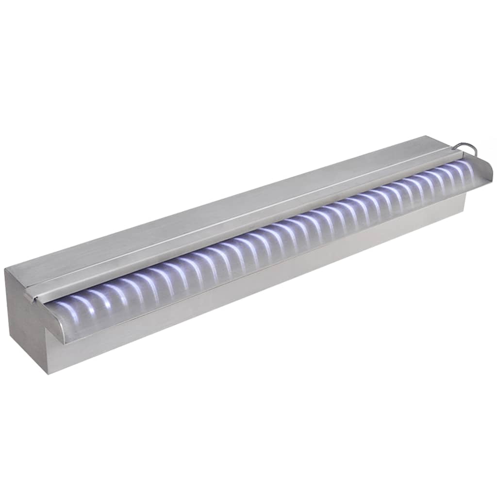Σιντριβάνι Πισίνας Ορθογώνιο με LED 60 εκ. από Ανοξείδωτο Ατσάλι