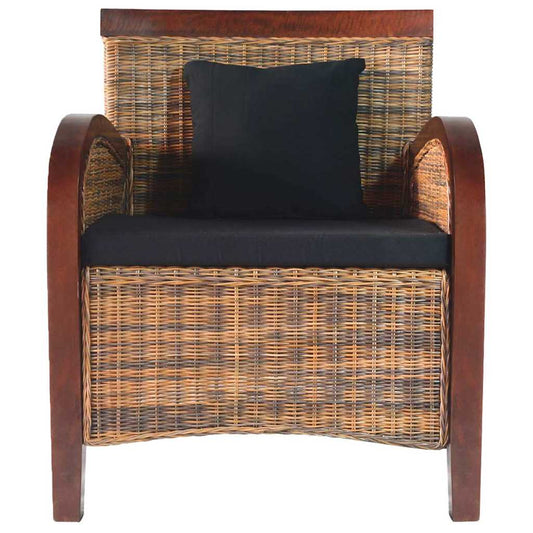 vidaXL Πολυθρόνα με Χειροποίητη Πλέξη από Ρατάν