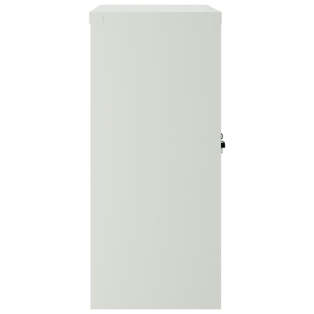 vidaXL Ντουλάπι Γραφείου με 2 Πόρτες Γκρι 90 εκ. Ατσάλινο