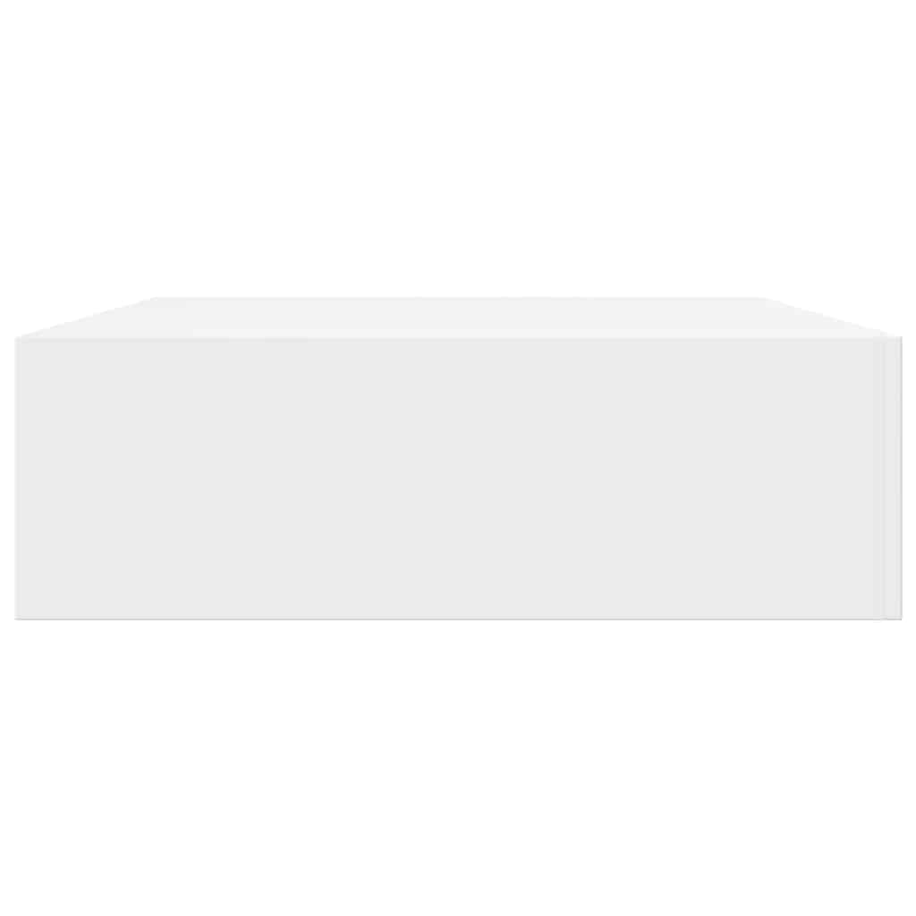 Ράφι Τοίχου με 1 Συρτάρι για Αποθήκευση Βιβλίων/DVD Λευκό από MDF