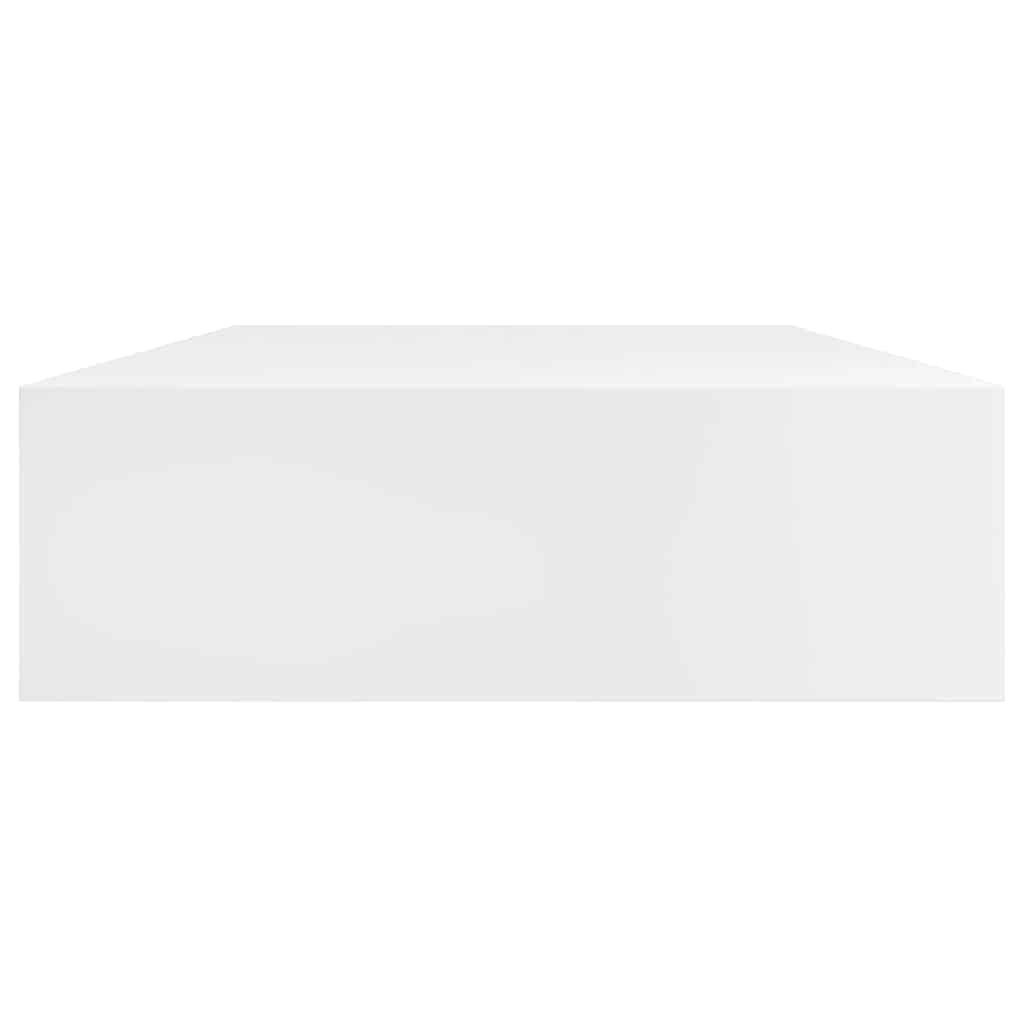 Ράφι Τοίχου με 1 Συρτάρι για Αποθήκευση Βιβλίων/DVD Λευκό από MDF