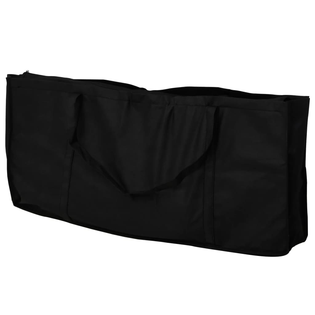 Αναδιπλούμενο Τραπέζι Μανικιούρ με Ροδάκια Μαύρο