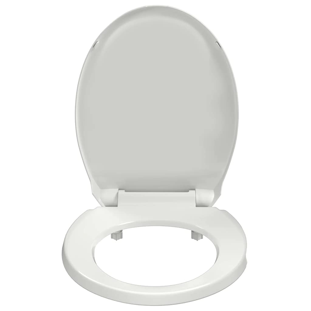 vidaXL Κάλυμμα Λεκάνης με Μηχανισμό Soft Close Οβάλ Λευκό