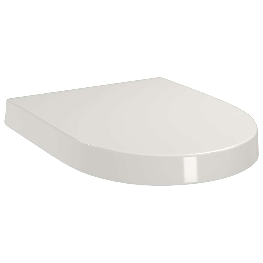 vidaXL Κάλυμμα Λεκάνης με Soft Close & Quick Release Τετράγωνο Λευκό