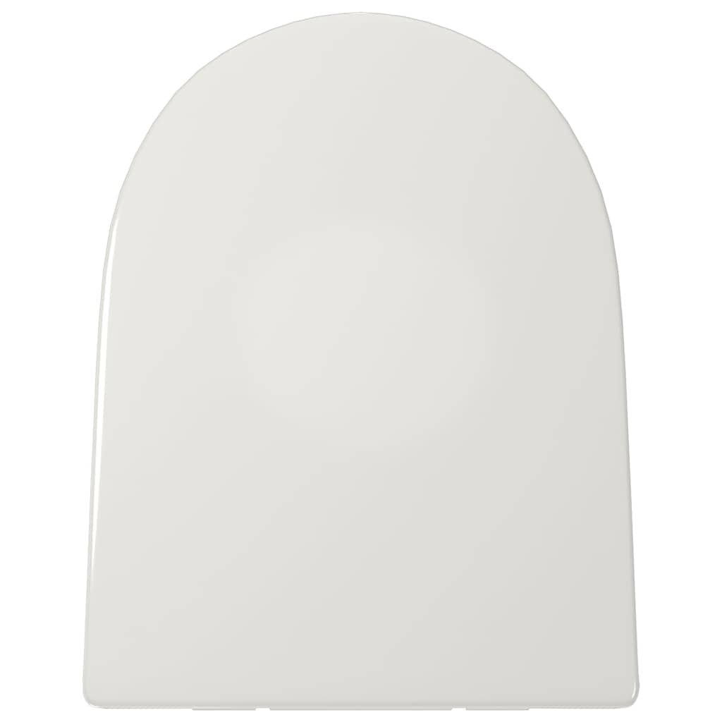 vidaXL Κάλυμμα Λεκάνης με Soft Close & Quick Release Τετράγωνο Λευκό