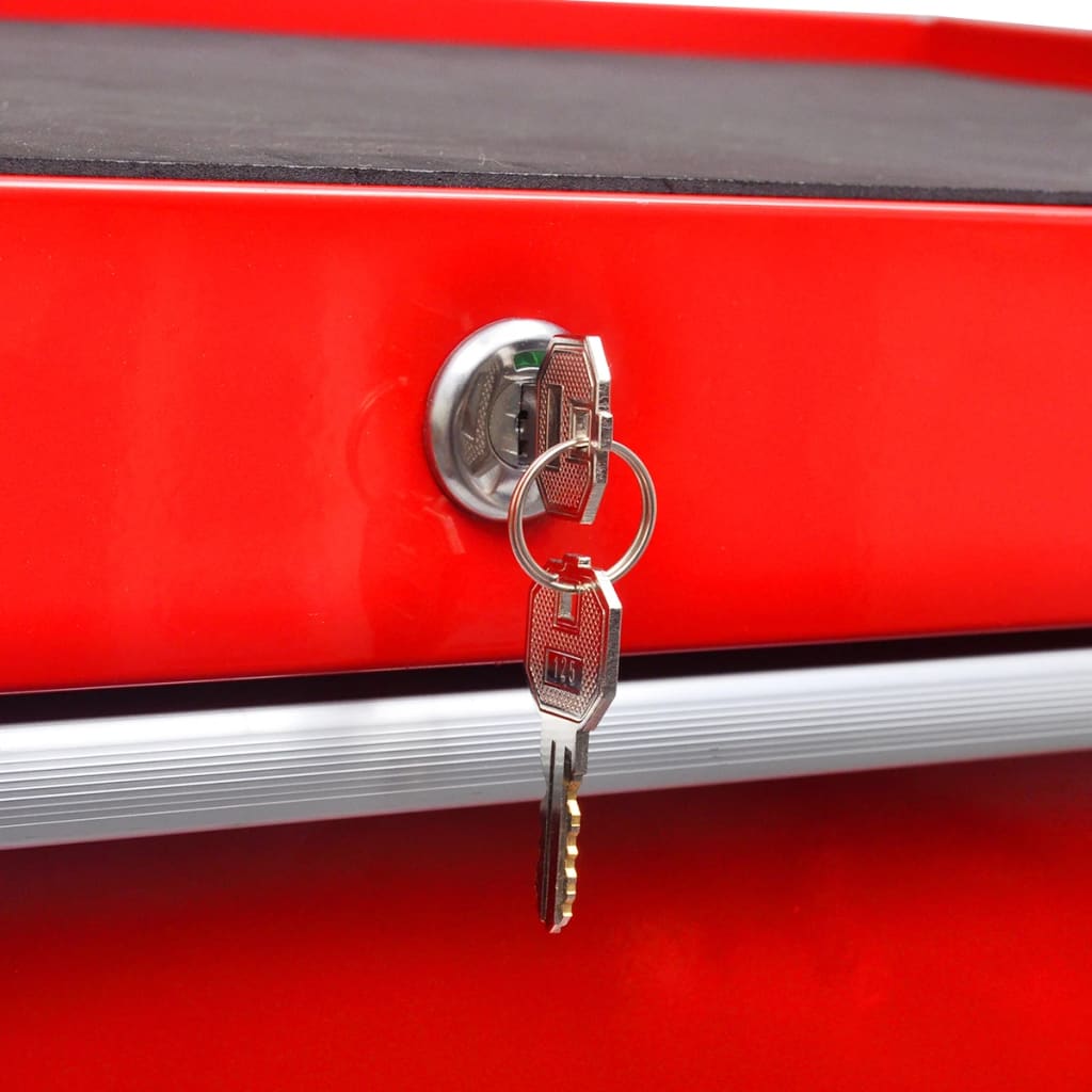 Εργαλειοφόρος Τροχήλατος με 7 Συρτάρια Κόκκινος