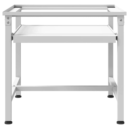 vidaXL Βάση Πλυντηρίου Ρούχων με Συρόμενο Ράφι Λευκή