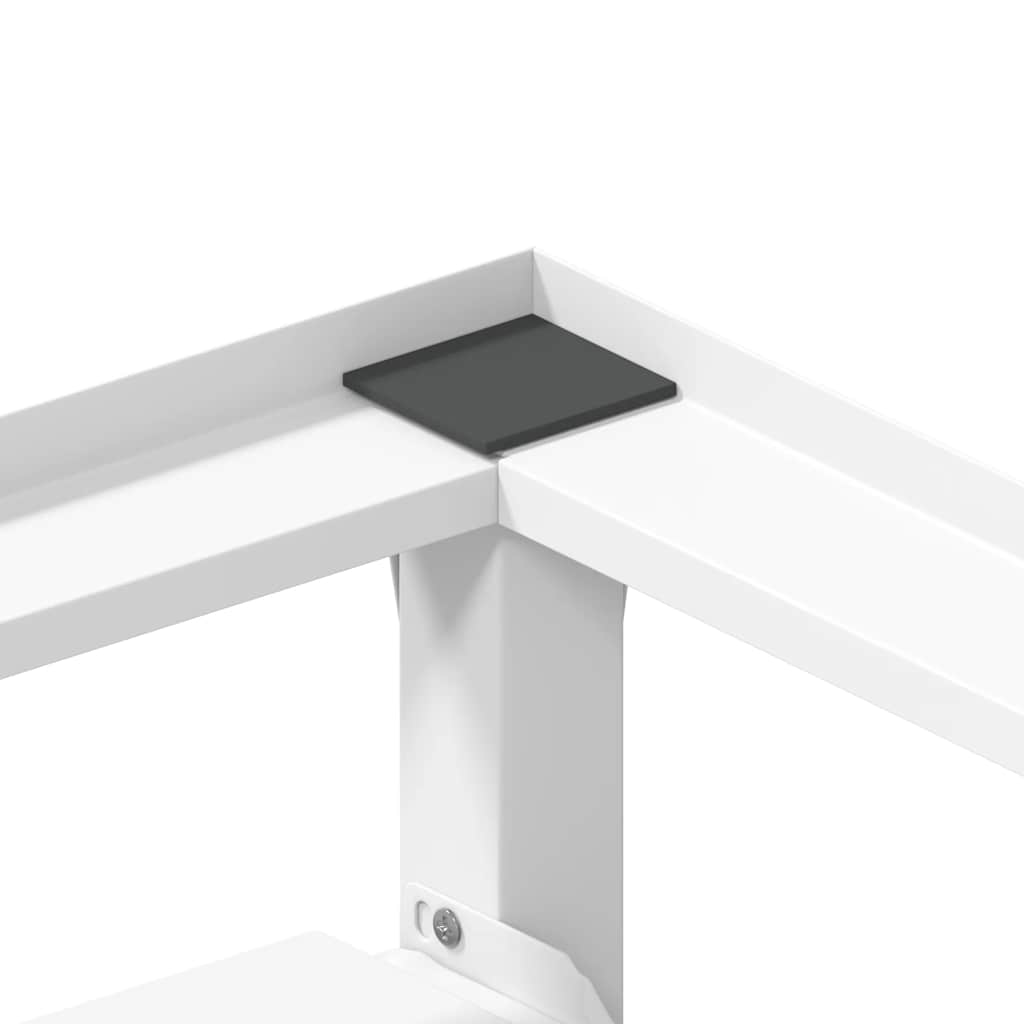 vidaXL Βάση Πλυντηρίου Ρούχων με Συρόμενο Ράφι Λευκή