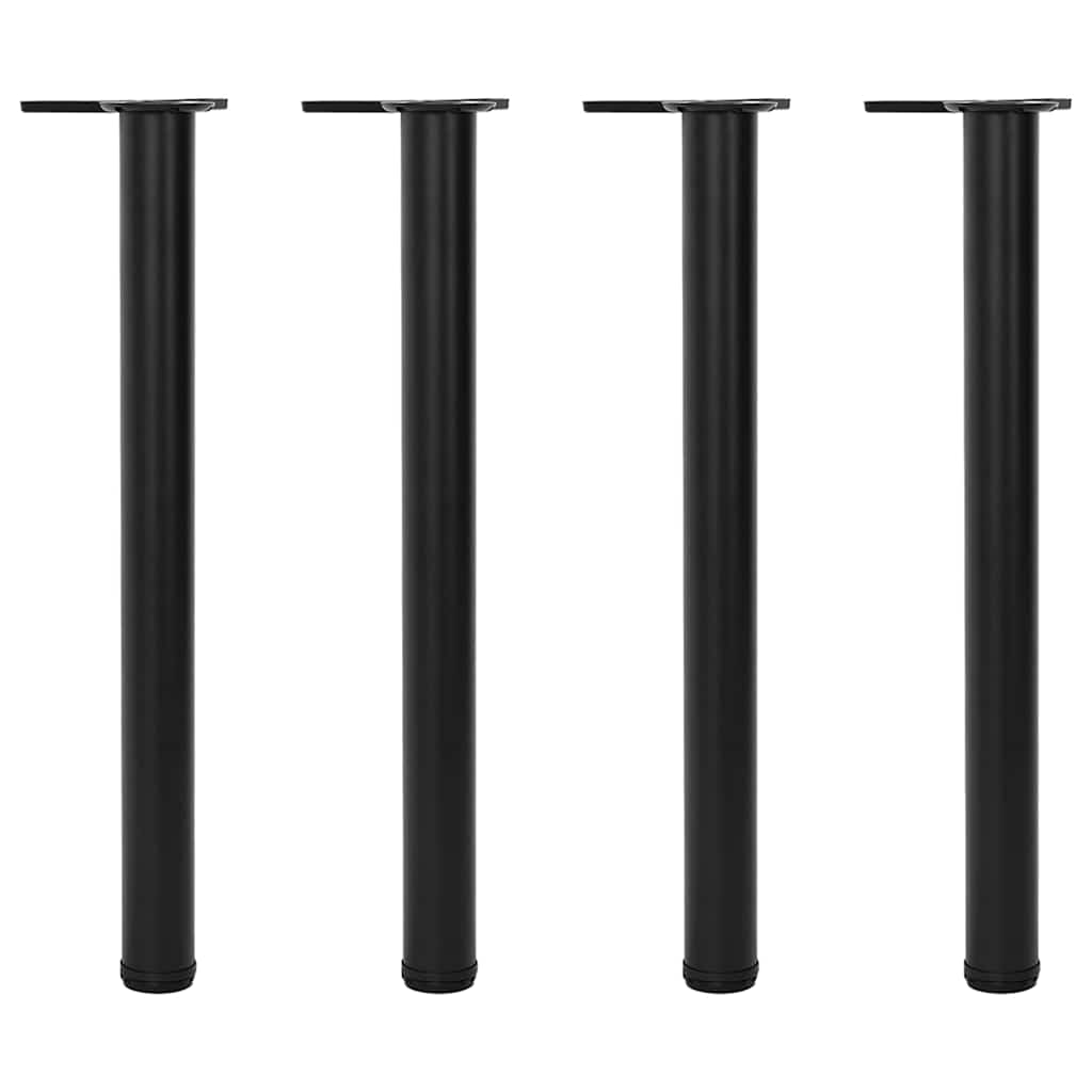 Πόδια Τραπεζιού Ρυθμιζόμενα Καθ' Ύψος 4 τεμ. Μαύρα 710 χιλ.