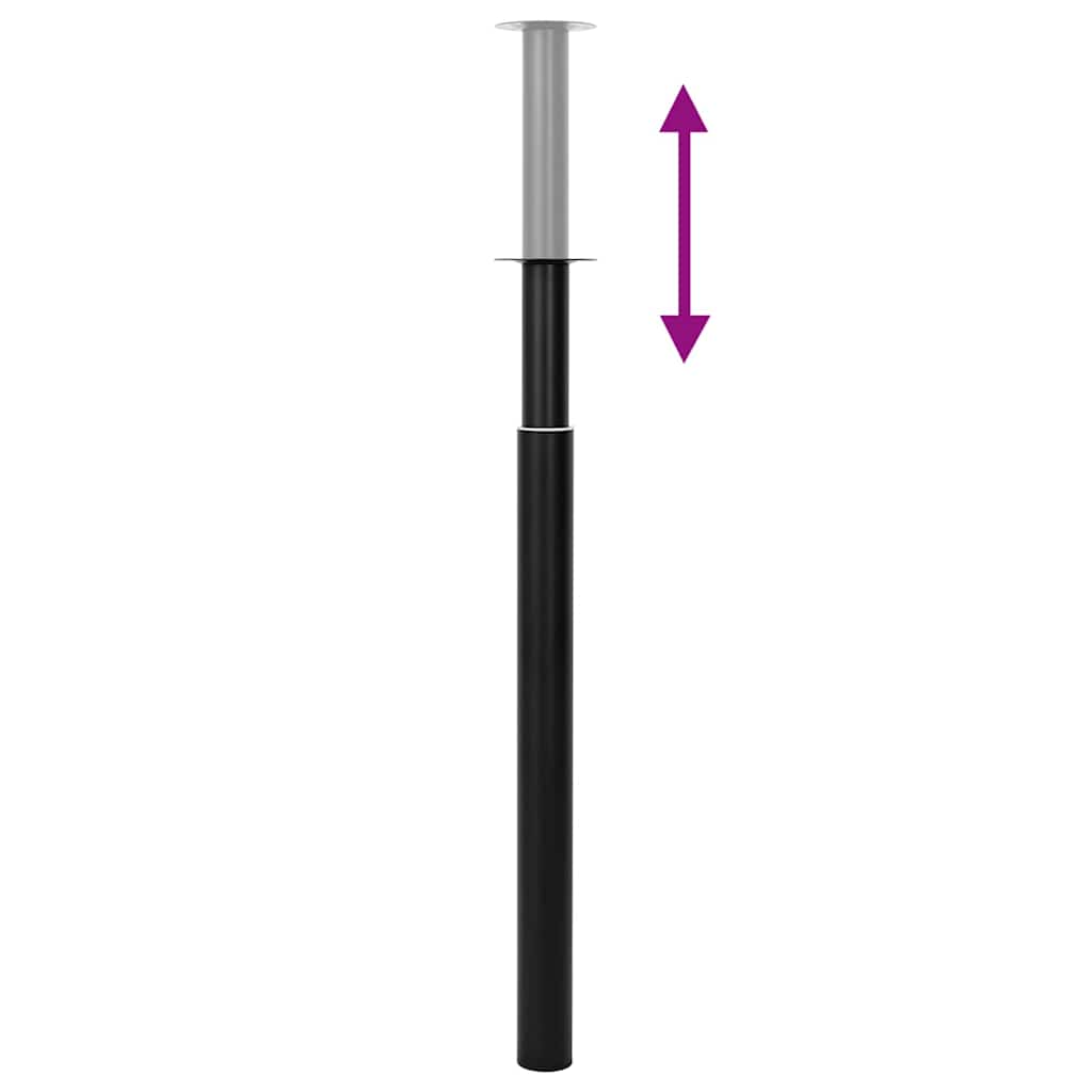 Πόδια Τραπεζιού Τηλεσκοπικά 2 τεμ. Μαύρα 710 χιλ.-1100 χιλ.