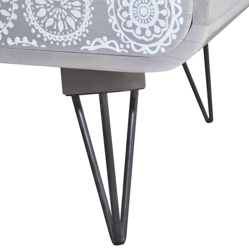 vidaXL Συρταριέρα με 3 Συρτάρια Γκρι