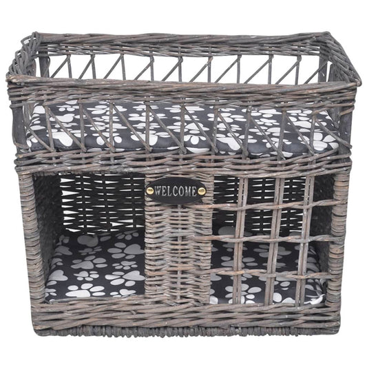 Γατόδεντρο/Σπίτι/ Κρεβάτι/Ονυχοδρόμιο Τετρ. με Μαξιλάρι από Ξύλο Ιτιάς