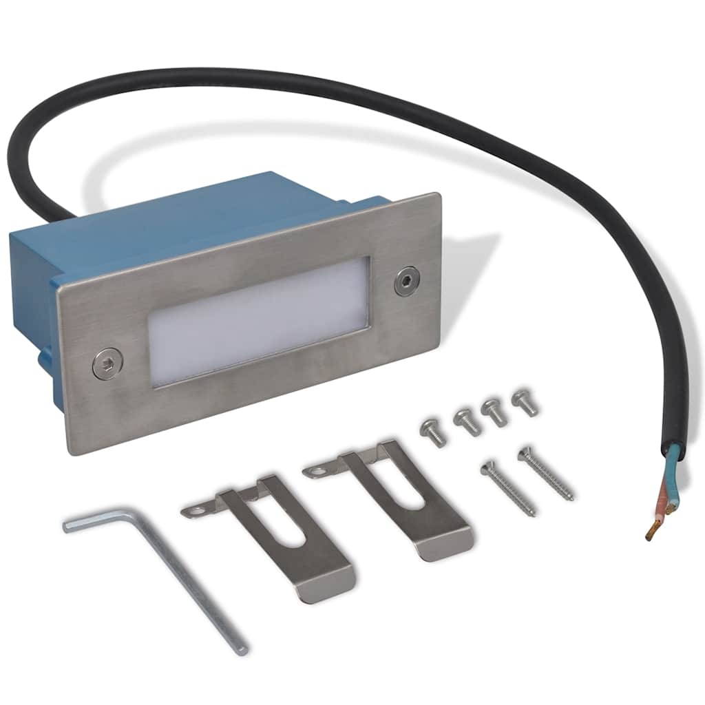 vidaXL Φωτιστικά Σκάλας Χωνευτά 2 Τεμ. 44 x 111 x 56 χιλ.