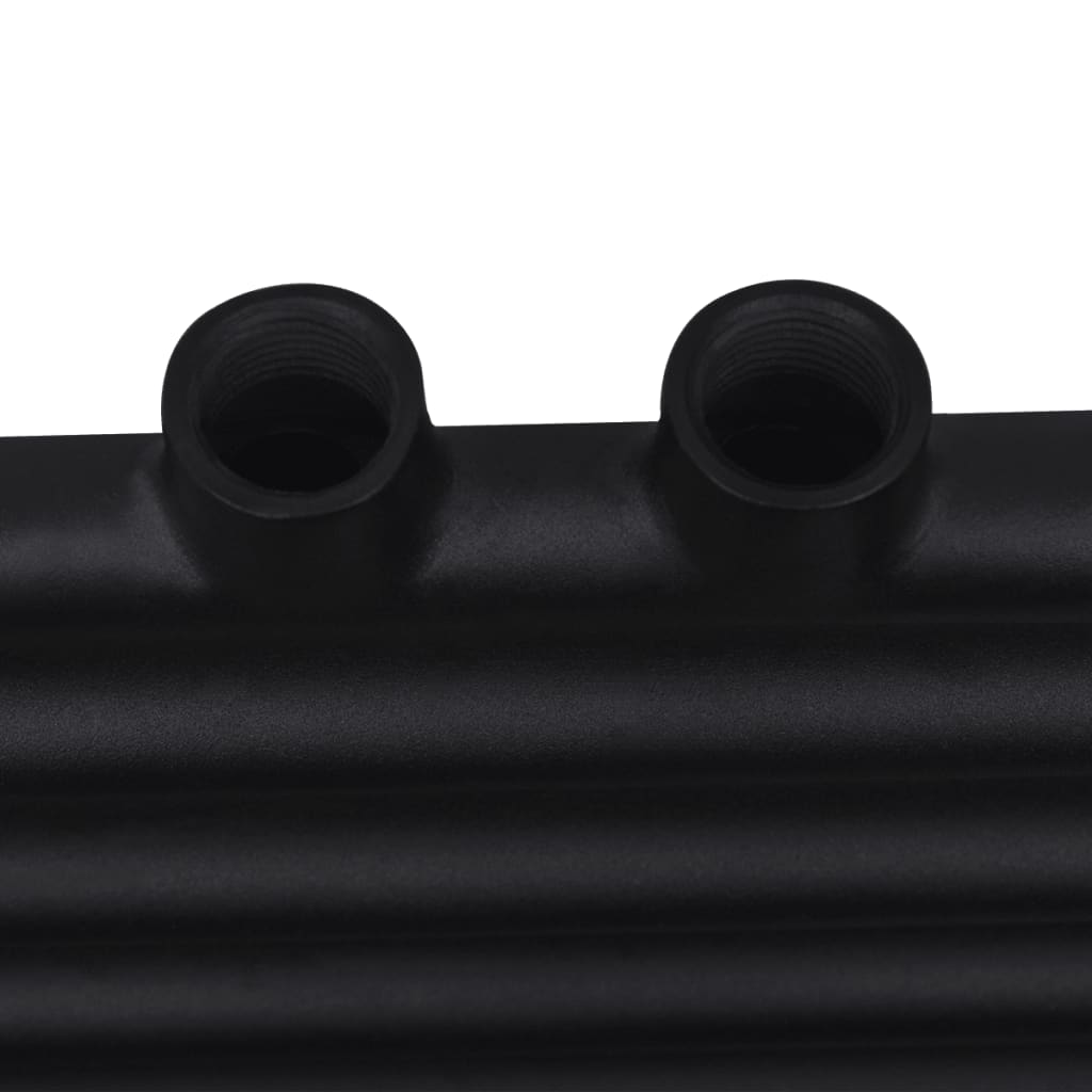 Θερμαντικό Σώμα/Πετσετοκρεμάστρα Κεν. Θέρμανσης Ίσιο Μαύρο 600x764χιλ