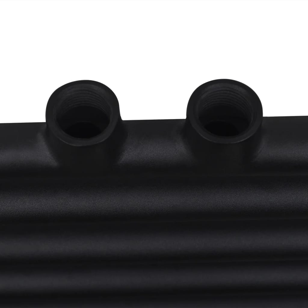 Θερμαντικό Σώμα/Πετσετοκρεμάστρα Κεν. Θέρμανσης Ίσιο Μαύρο 600x1160χιλ