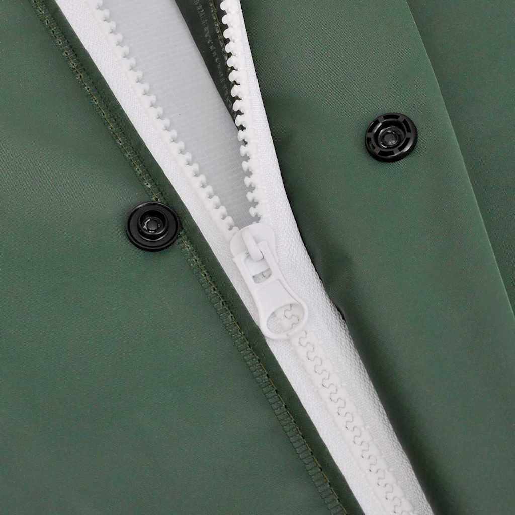 vidaXL Καπαρντίνα Αδιάβροχη Μεγάλης Αντοχής Μακριά Πράσινο Κουκούλα