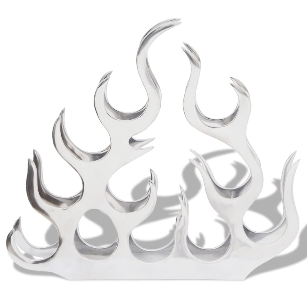 vidaXL Ραφιέρα/Σταντ Κρασιών για 11 Μπουκάλια Ασημί από Αλουμίνιο