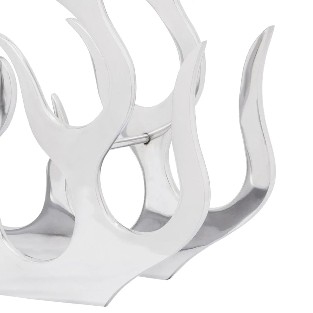 vidaXL Ραφιέρα/Σταντ Κρασιών για 11 Μπουκάλια Ασημί από Αλουμίνιο