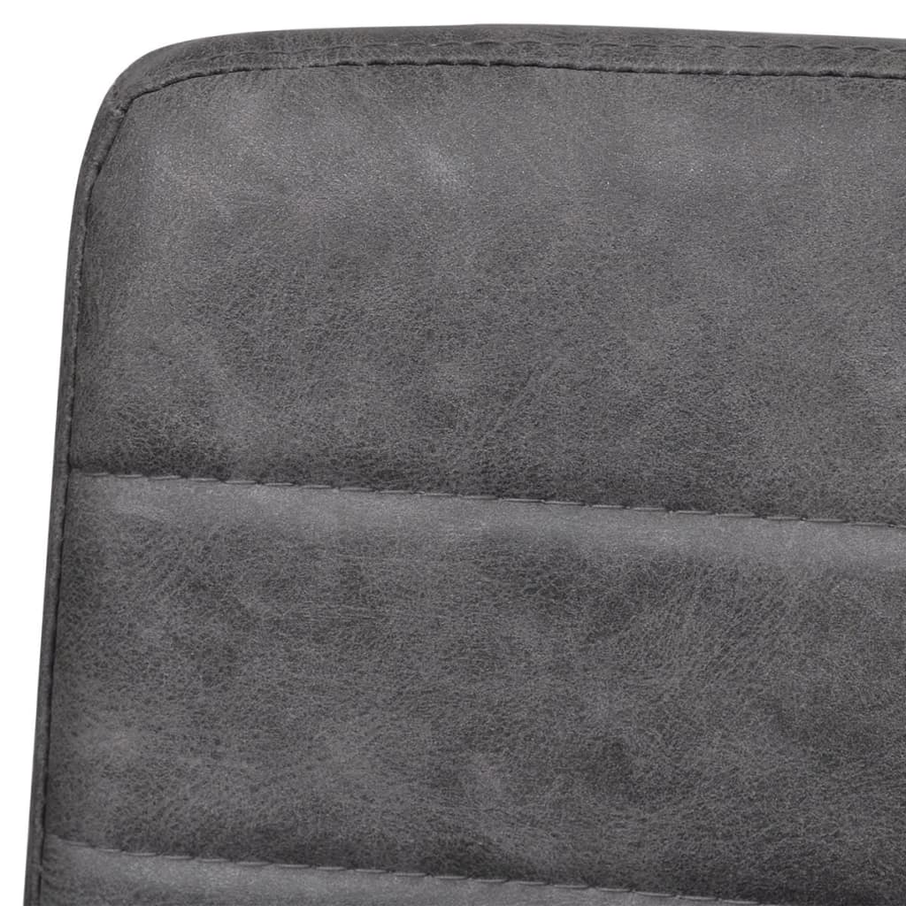 vidaXL Καρέκλες Τραπεζαρίας «Πρόβολος» 4 τεμ. Γκρι από Συνθετικό Δέρμα